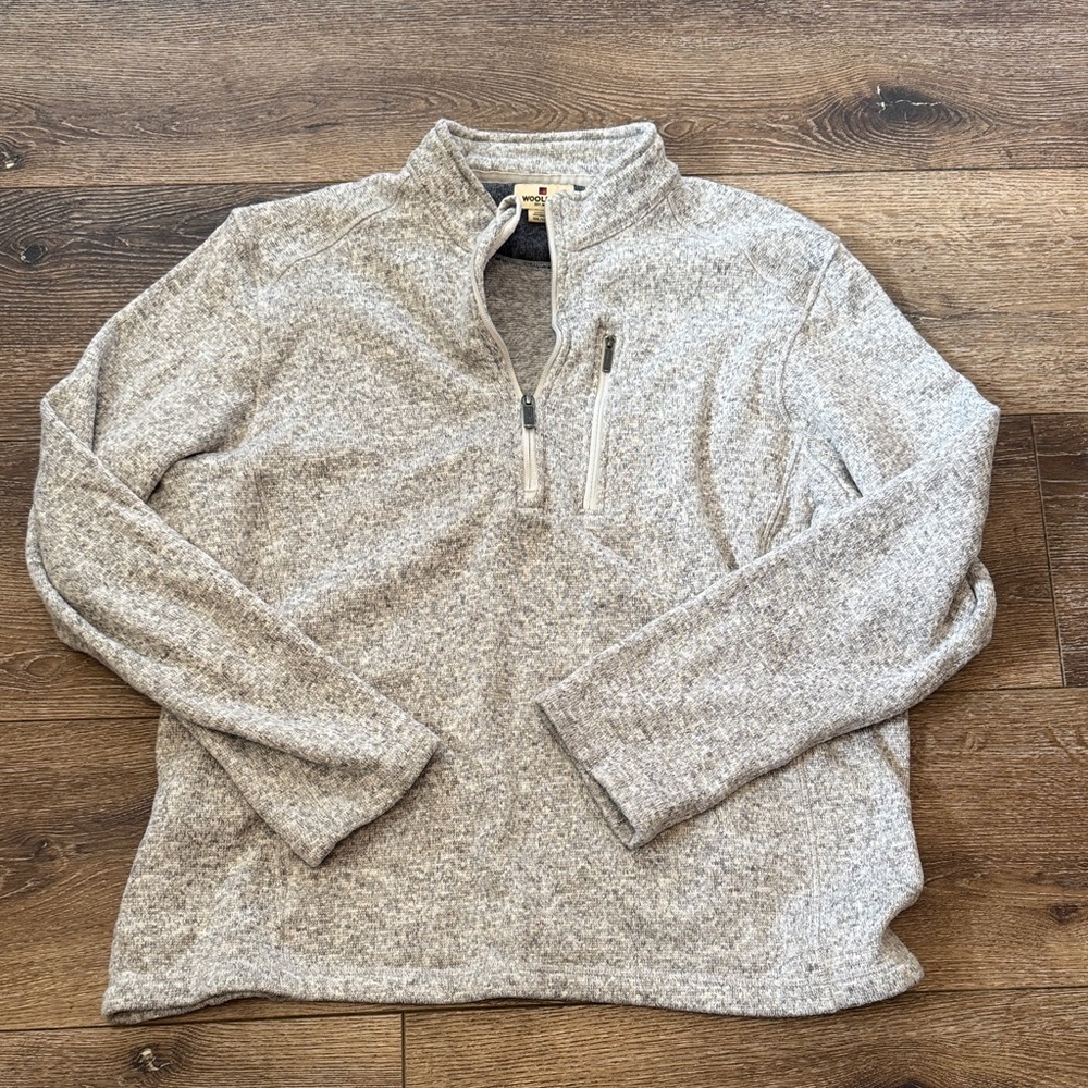 Woolrich gray quarter‎ zip sweater XXL
